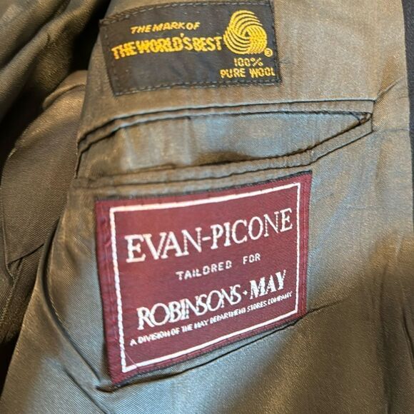 EVAN-PICONE Men’s Wool Blazer Jacket Black Size 46 USA - Picture 5 of 10